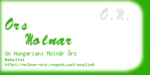 ors molnar business card